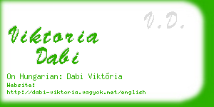 viktoria dabi business card